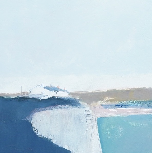 Tom Homewood (contemporary), 'Cottages in Summer', signed, oil on board, 22 x 22cm